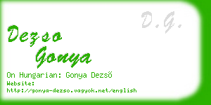 dezso gonya business card
