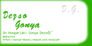 dezso gonya business card